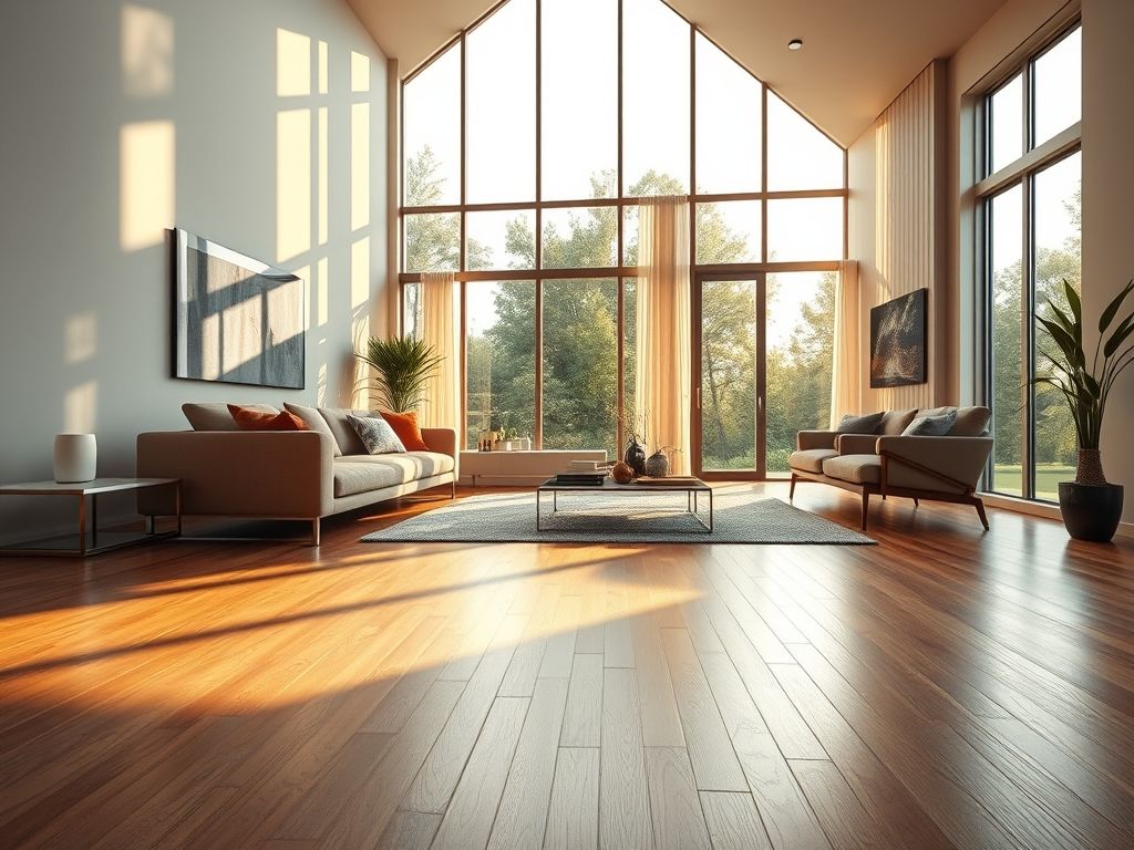 Casa com piso laminado
